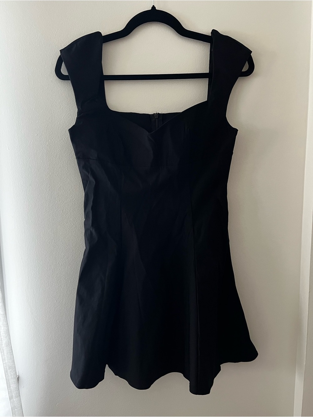 Brand New Black Square-Neck Fit & Flare Classic Little Black Dress